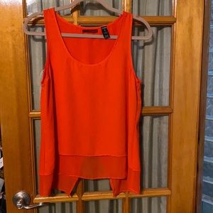 Orange dressy tank top